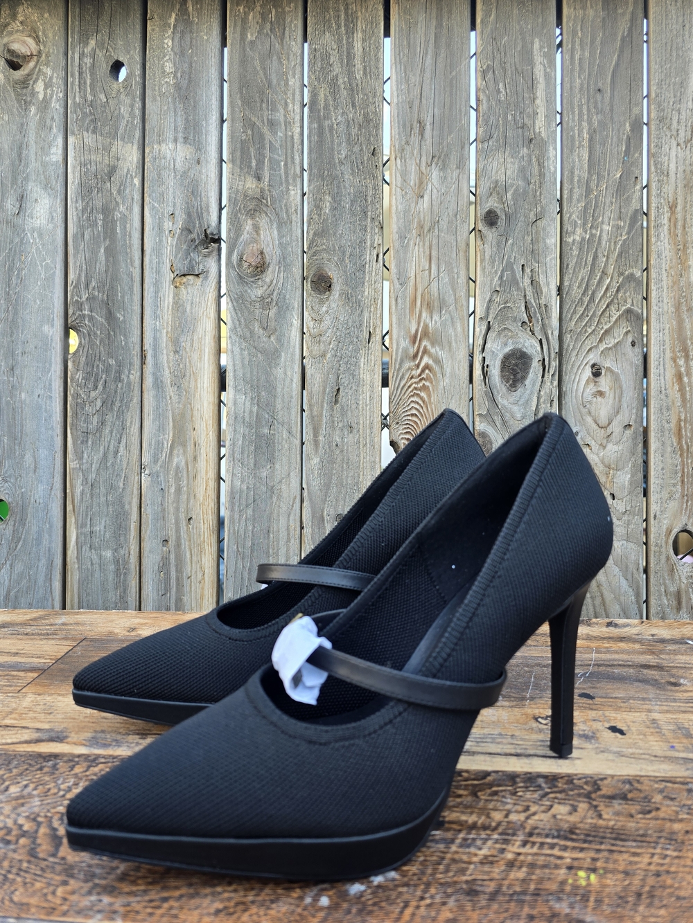 Cozy Island Comfy Black Pointed Toe Heels Shoes Size 9.5 - Picture 3 of 13
